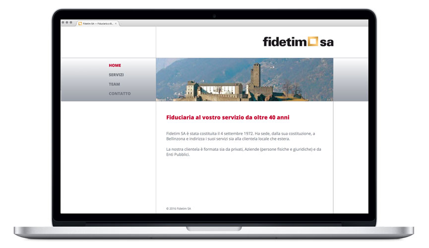 Corporate Website Fiduciaria Fidetim Home